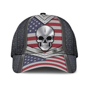 Skull Proud American Hat Classic Cap Breathable Cap, Unisex Cap, Human Cap, Trending Cap, American Cap Hat - Thegiftio UK