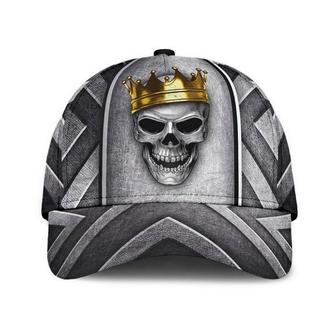 Skull Silver Metal Hat Classic Cap Unisex Cap, Breathable Cap, Human Cap, Trending Cap, American Cap Hat - Thegiftio