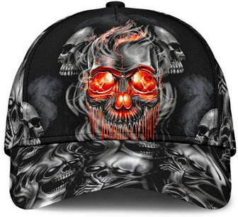 Skull Smoke Mystery Printed Unisex Hat Classic Cap, Snapback Cap, Baseball Cap Hat - Thegiftio UK