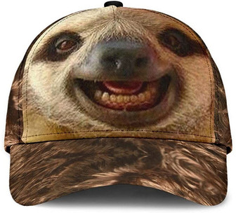 Sloth Face Style Lovely Cute Simple and Beautiful Printed Unisex Hat Classic Cap Hat - Thegiftio UK