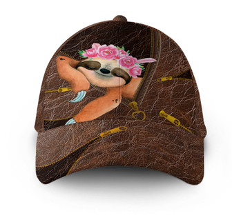 Sloth Sleep Cute Leather Hat Classic Cap Hat - Thegiftio
