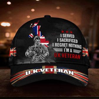 Soldier I'm A UK Veteran Hat I Served I Sacrificed Cap Patriotic Armed Forces Veterans Day Gift Hat Classic Cap Hat - Thegiftio UK