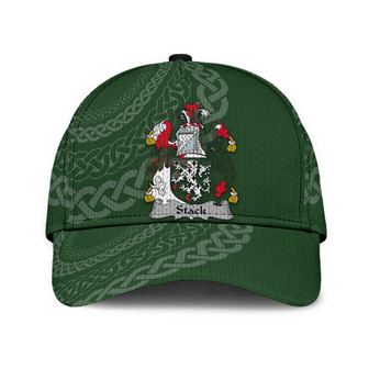Stack Coat Of Arms Irish Family Crest St Patrick's Day Hat Classic Cap Hat - Thegiftio UK