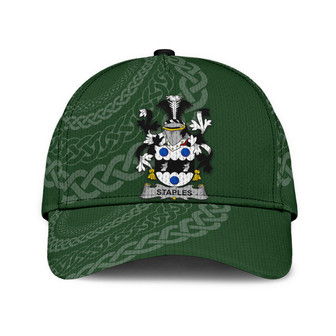 Staples Coat Of Arms Irish Family Crest St Patrick's Day Hat Classic Cap Hat - Thegiftio UK