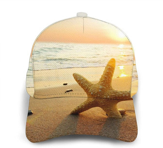 Starfish Print Casual Baseball Cap Adjustable Twill Sports Dad Hats for Unisex Hat - Thegiftio UK