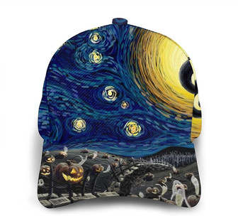 The Starry Night Print Casual Baseball Cap Adjustable Twill Sports Dad Hats for Unisex Hat - Thegiftio UK