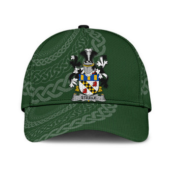 Steele Coat Of Arms Irish Family Crest St Patrick's Day Hat Classic Cap Hat - Thegiftio UK