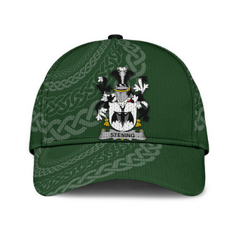 Stening Coat Of Arms Irish Family Crest St Patrick's Day Hat Classic Cap Hat - Thegiftio UK