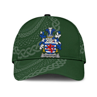 Stratford Coat Of Arms Irish Family Crest St Patrick's Day Hat Classic Cap Hat - Thegiftio UK