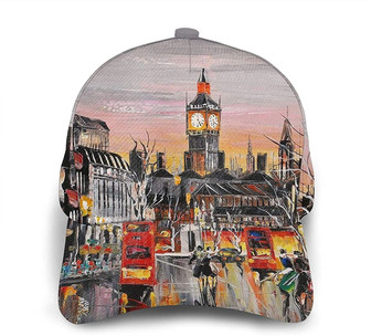 Street Clock Tower Classic Baseball Cap Adjustable Twill Sports Dad Hats for Unisex Hat - Thegiftio UK