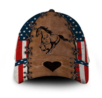 Stronger Horse Leather American Flag Hat Classic Cap Hat - Thegiftio UK