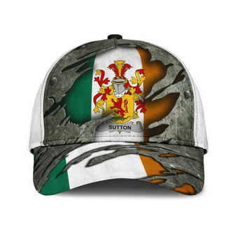 Sutton Coat Of Arms Irish Family Crest Hat Classic Cap Hat - Thegiftio UK