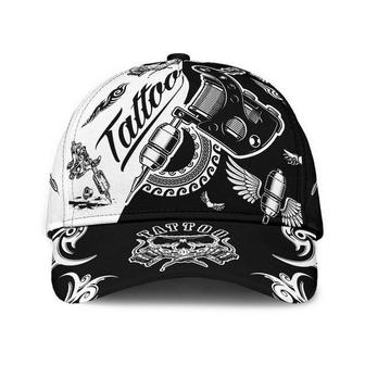 Tattoo Artist Black White Hat Classic Cap Protect Cap, Unisex Cap, Human Cap, Trending Cap, American Cap Hat - Thegiftio UK