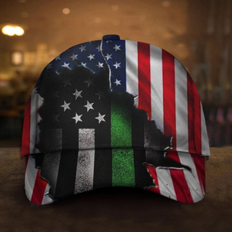 Thin Green Line American Flag Hat Honoring Military Soldier Caps Gifts For Brother Hat - Thegiftio UK