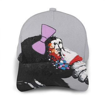 Thinking Monkey Print Casual Baseball Cap Adjustable Twill Sports Dad Hats for Unisex Hat - Thegiftio