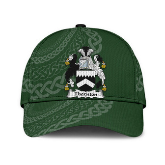 Thornton Coat Of Arms Irish Family Crest St Patrick's Day Hat Classic Cap Hat - Thegiftio UK