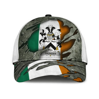 Thunder Coat Of Arms Irish Family Crest Hat Classic Cap Hat - Thegiftio UK