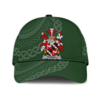 Tickell Coat Of Arms Irish Family Crest St Patrick's Day Hat Classic Cap Hat - Thegiftio UK