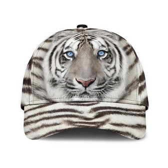 Tiger White Fur Hat Classic Cap Skull Cap Human Cap, Trending Cap, American Cap Hat - Thegiftio UK