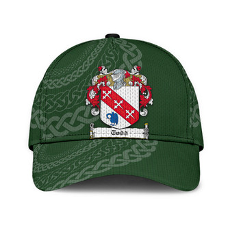 Todd Coat Of Arms Irish Family Crest St Patrick's Day Hat Classic Cap Hat - Thegiftio UK