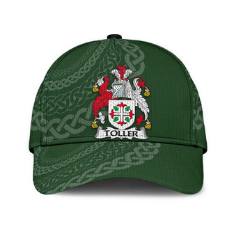 Toller Coat Of Arms Irish Family Crest St Patrick's Day Hat Classic Cap Hat - Thegiftio UK