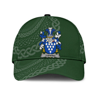 Topping Coat Of Arms Irish Family Crest St Patrick's Day Hat Classic Cap Hat - Thegiftio UK