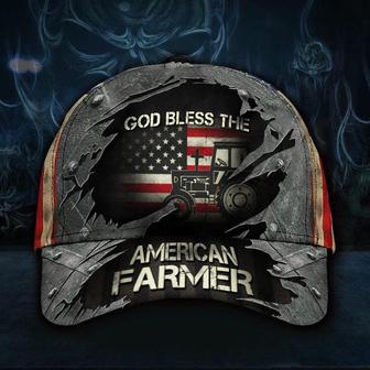 Tractor God Bless The American Farmer US Flag Hat Vintage Caps Best Gifts For Farmers Hat Classic Cap Hat - Thegiftio UK