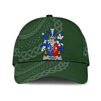Trant Coat Of Arms Irish Family Crest St Patrick's Day Hat Classic Cap Hat - Thegiftio UK
