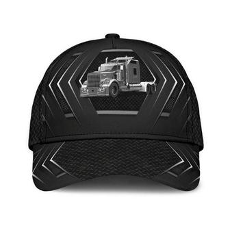 Truck Silver Black Hat Classic Cap Strapback Cap, Unisex Cap, Human Cap, Trending Cap, American Cap Hat - Thegiftio UK