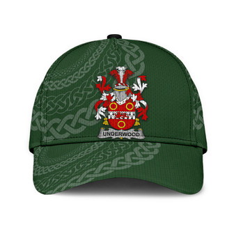 Underwood Coat Of Arms Irish Family Crest St Patrick's Day Hat Classic Cap Hat - Thegiftio UK