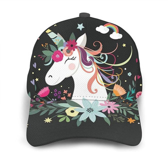 Unicorn Print Classic Baseball Cap Adjustable Twill Sports Dad Hats for Unisex Hat - Thegiftio