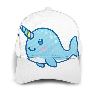 Unicorn Whale Print Classic Baseball Cap Adjustable Twill Sports Dad Hats for Unisex Hat - Thegiftio