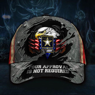 US Army Your Approval Is Not Required Hat American Flag Cap Unique Gifts For Army Soldiers Hat - Thegiftio UK