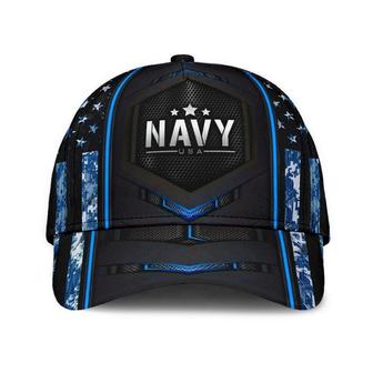 Us Navy Camo Blue Flag Carbon Hat Classic Cap Unisex Cap, Human Cap, Trending Cap, American Cap Hat - Thegiftio UK