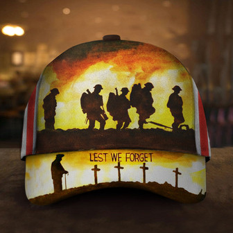 US Veterans Lest We Forget Hat Remembering Veterans Patriotic Merch For Men Hat Classic Cap Hat - Thegiftio UK