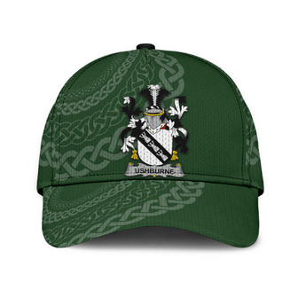 Ushburne Coat Of Arms Irish Family Crest St Patrick's Day Hat Classic Cap Hat - Thegiftio UK