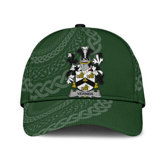 Verner Coat Of Arms Irish Family Crest St Patrick's Day Hat Classic Cap Hat - Thegiftio UK
