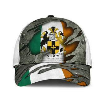 Vescy Coat Of Arms Irish Family Crest Hat Classic Cap Hat - Thegiftio UK