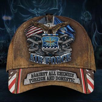 Veteran American Flag Hat Proud US Military Air Force Veteran Hat Old Retro Logo Proud Served US Navy Veteran USAF Cap Merch Hat Classic Cap Hat - Thegiftio UK