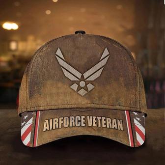 Veteran American Flag Hat Proud US Military Air Force Hat Old Retro USA Flag Proud Served US Air Force Veteran Merch Veterans Day Hat Classic Cap Hat - Thegiftio UK