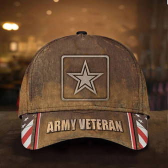 Veteran American Flag Hat Proud US Military Army Veteran Hat Old Retro USA Flag Proud Served United States Army Veterans Day Gift Ideas Hat Classic Cap Hat - Thegiftio UK