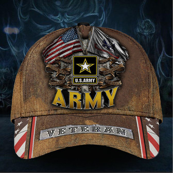 Veteran American Flag Hat Proud US Military Army Veteran Hat USA Flag Old Retro Proud Served United States Army Veteran Cap Merchandise Hat Classic Cap Hat - Thegiftio