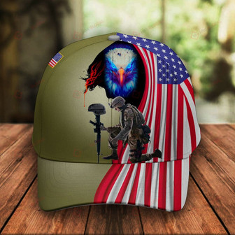 Veteran American Flag Hat Proud US Military I am A Veteran I Believe in God Family Hat Classic Cap Hat - Thegiftio UK