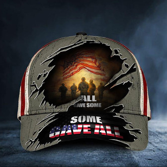 Veteran American Flag Hat Proud US Military All Gave Some Some Gave All American Flag Soldiers Hat Patriotic Honor Veterans Day Hat Classic Cap Hat - Thegiftio UK