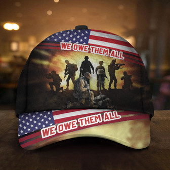 Veteran American Flag Hat Proud US Military Veterans We Own Them All We Own Them All American Flag Hat Honor Military Patriotic Hat Classic Cap Hat - Thegiftio UK