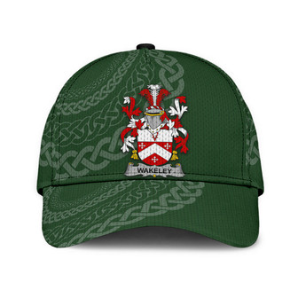 Wakeley Coat Of Arms Irish Family Crest St Patrick's Day Hat Classic Cap Hat - Thegiftio UK