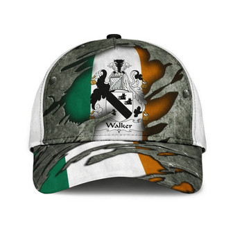 Walker Coat Of Arms Irish Family Crest Hat Classic Cap Hat - Thegiftio UK