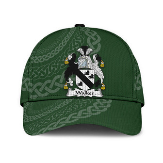 Walker Coat Of Arms Irish Family Crest St Patrick's Day Hat Classic Cap Hat - Thegiftio UK