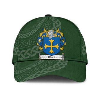 Ward Coat Of Arms Irish Family Crest St Patrick's Day Hat Classic Cap Hat - Thegiftio UK