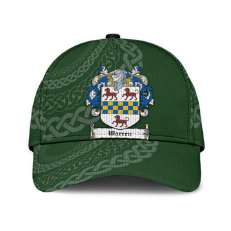 Warren Coat Of Arms Irish Family Crest St Patrick's Day Hat Classic Cap Hat - Thegiftio UK